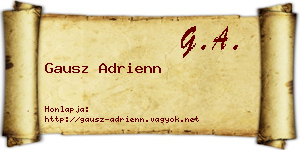 Gausz Adrienn névjegykártya